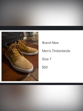 Timberland Men's Low-Top Sneakers in Wheat with White Sole